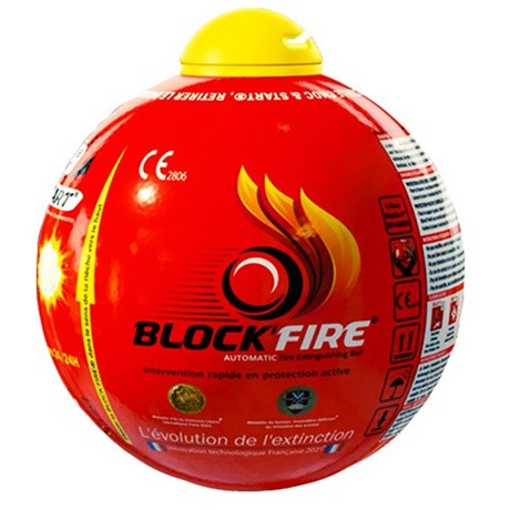 Lot de 4 Boules extinctrices Block Fire - "Choc and Start"