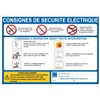 Consignes de sécurité électrique - PVC A4