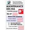 50 Etiquettes personnalisées Maintenance des RIA