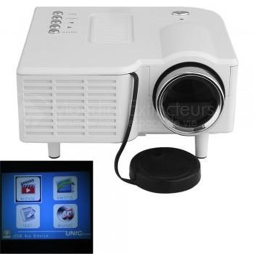 Vidéoprojecteur 60" Mini LED - AV, VGA, USB, SD CARD - Télécommande