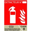 Panneau extincteur PVC CO2 100 x 150 mm