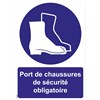 Panneaux "Port de chaussures de sécurité obligatoire" - PVC A4