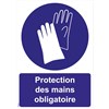 Panneaux "Protection des mains obligatoire" - PVC A5
