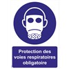 Panneaux "Protection des voies respiratoires obligatoire" - PVC A5