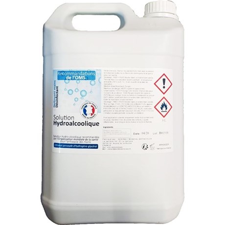 Solution hydroalcoolique - Bidon de 5 Litres