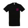 5 Tee-Shirts personnalisés noirs - Taille XXL - Cœur et dos