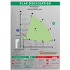 Plan d'évacuation sur Dibond Alu-Brosse - Format A3