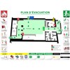 Plan d'évacuation PVC 2 mm - effet 2D+3D format A0